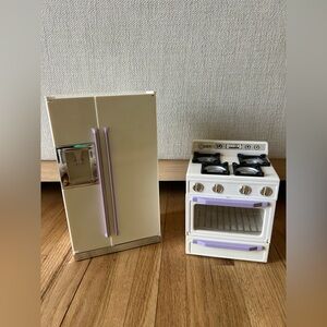 1996 Vintage Tyco Kitchen Littles Fridge, Stove, & Toaster